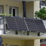 Solar panels on the balcony